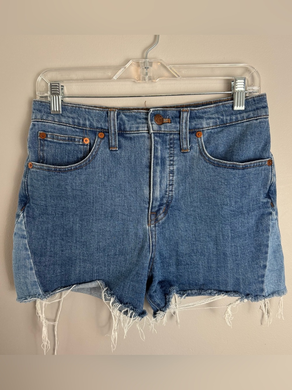 Madewell Blue Denim Cutoff Jean Shorts - Picture 3 of 13